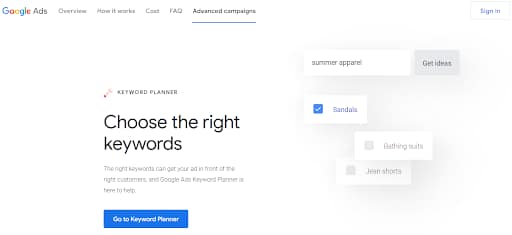 google keyword tool